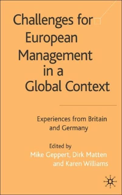 Challenges for European Management in a Global Context