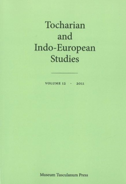 Tocharian & Indo-European Studies