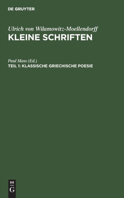 Klassische Griechische Poesie