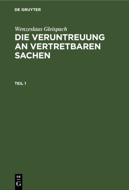 Veruntreuung an vertretbaren Sachen. Teil 1