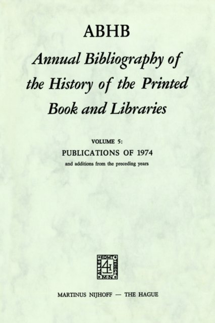 ABHB Annual Bibliography of the History of the Printed Book and Libraries