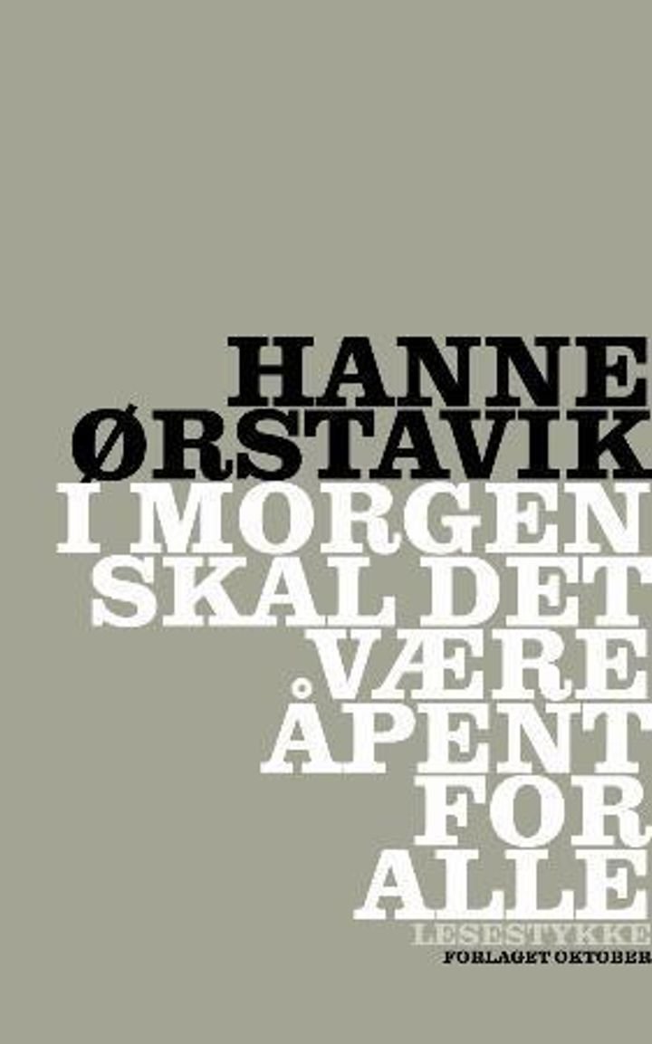 I morgen skal det være åpent for alle - lesestykke