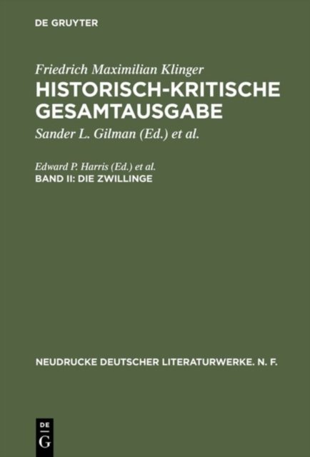 Historisch-kritische Gesamtausgabe, Band II, Die Zwillinge