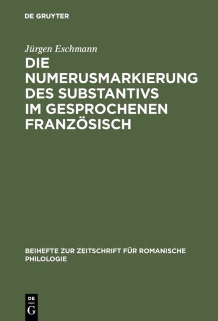 Die Numerusmarkierung des Substantivs im gesprochenen Franzosisch