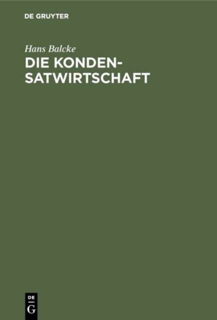 Kondensatwirtschaft