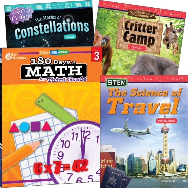 Learn-at-Home: Explore Math Bundle Grade 3: 4-Book Set