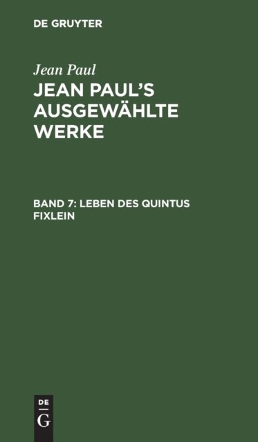 Leben Des Quintus Fixlein