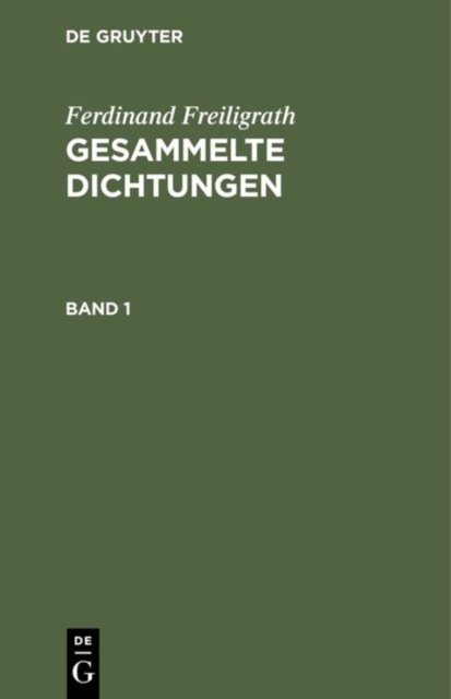 Gesammelte Dichtungen. Band 1