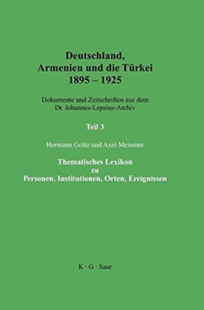 Thematisches Lexikon Zu Personen, Institutionen, Orten, Ereignissen