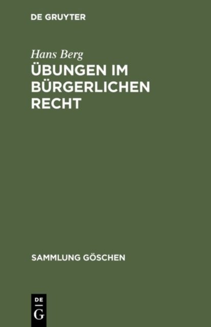 Ubungen im burgerlichen Recht