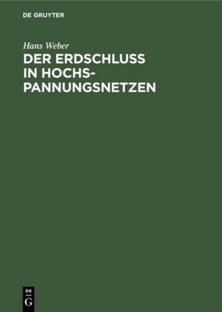 Erdschluß in Hochspannungsnetzen