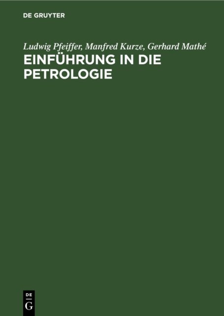 Einfuhrung in Die Petrologie