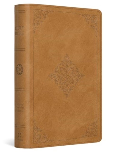 ESV Large Print Bible (TruTone, Nubuck Caramel, Fleur–de–lis Design)