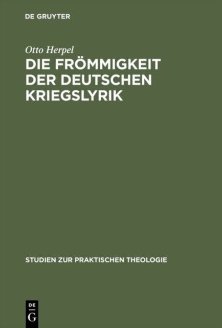Die Frommigkeit der deutschen Kriegslyrik