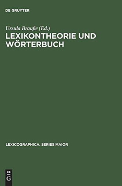 Lexikontheorie Und Worterbuch