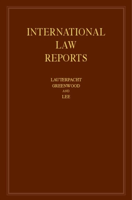 International Law Reports: Volume 163