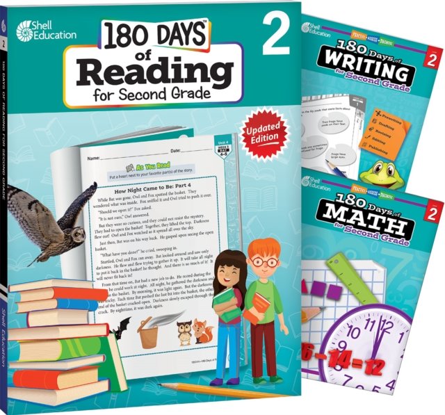 180 Days™: Reading, Writing and Math for Grade 2: 3-Book Set