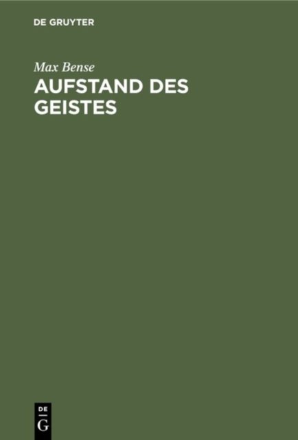 Aufstand Des Geistes