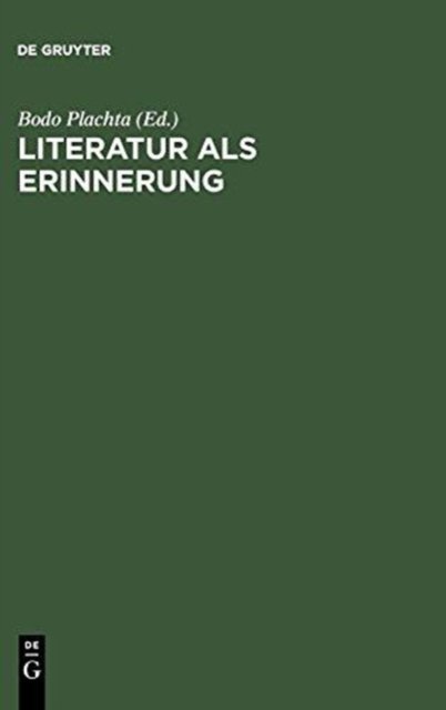 Literatur als Erinnerung