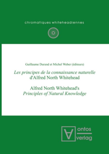principes de la connaissance naturelle d''Alfred North Whitehead