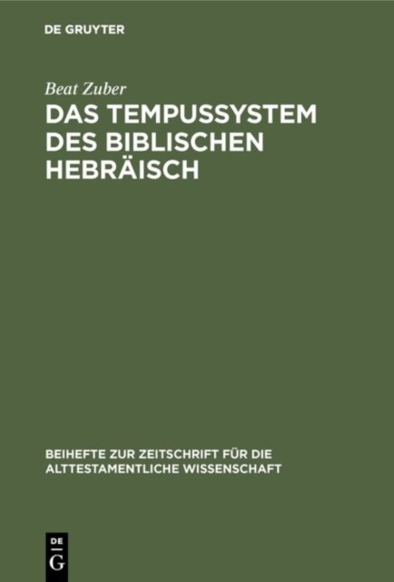 Das Tempussystem des biblischen Hebraisch
