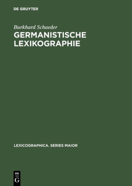 Germanistische Lexikographie