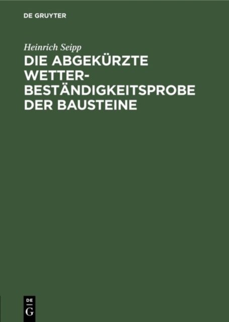 Die Abgekurzte Wetterbestandigkeitsprobe Der Bausteine