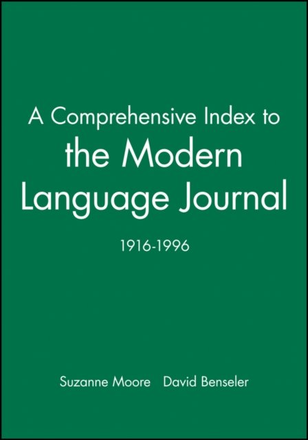 A Comprehensive Index to the Modern Language Journal