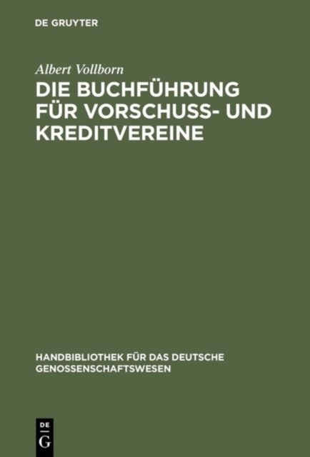 Die Buchfuhrung fur Vorschuß- und Kreditvereine