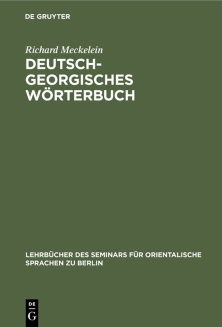 Deutsch-Georgisches Worterbuch