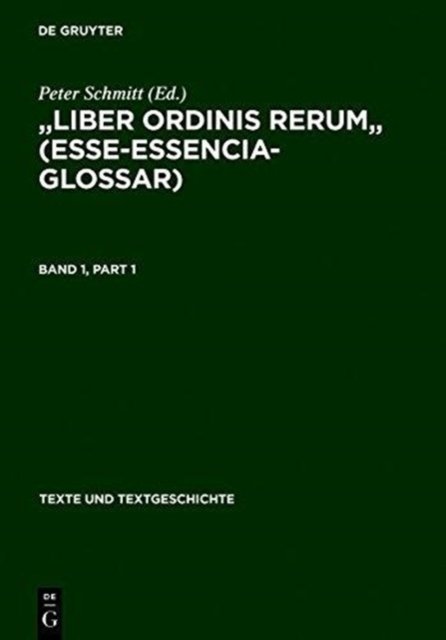Liber Ordinis Rerum (Esse-Essencia-Glossar)