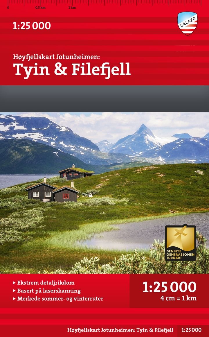 Jotunheimen: Tyin & Filefjell - Høyfjellskart