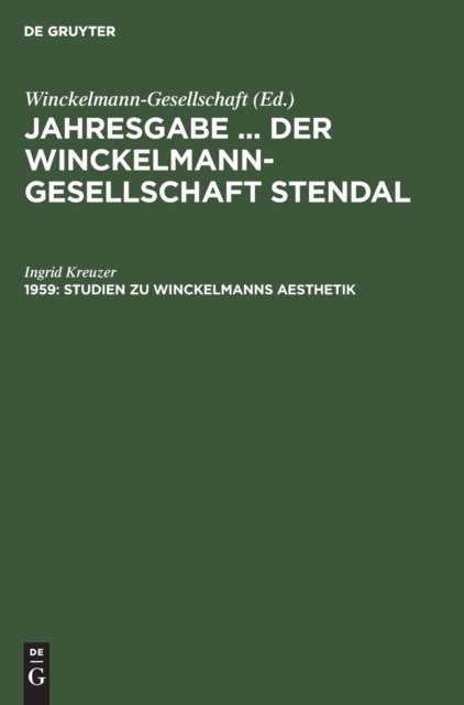 Studien Zu Winckelmanns Aesthetik