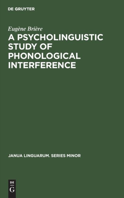 A Psycholinguistic Study of Phonological Interference