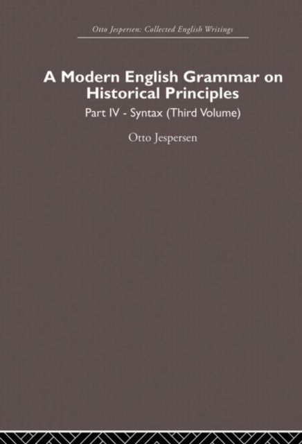 A Modern English Grammar on Historical Principles