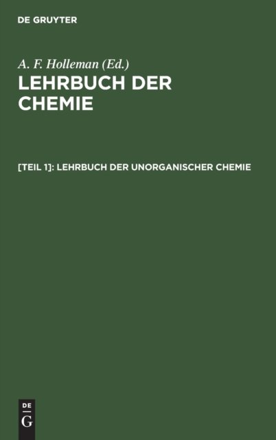Lehrbuch Der Unorganischen Chemie