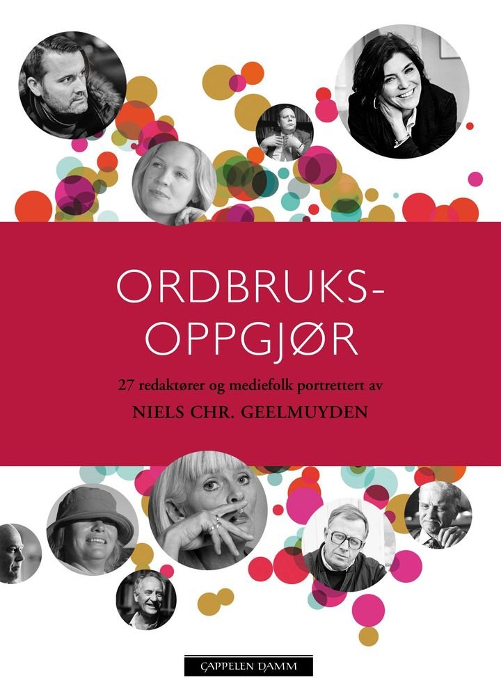 Ordbruksoppgjør - 27 redaktører og mediefolk portrettert av Niels Chr. Geelmuyden