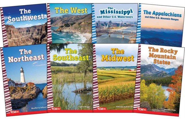 Explore The United States'' Regions From the Appalachians to the Rockies: Social Studies Readers 8-Book Set