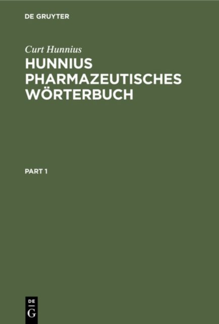 Hunnius Pharmazeutisches Worterbuch