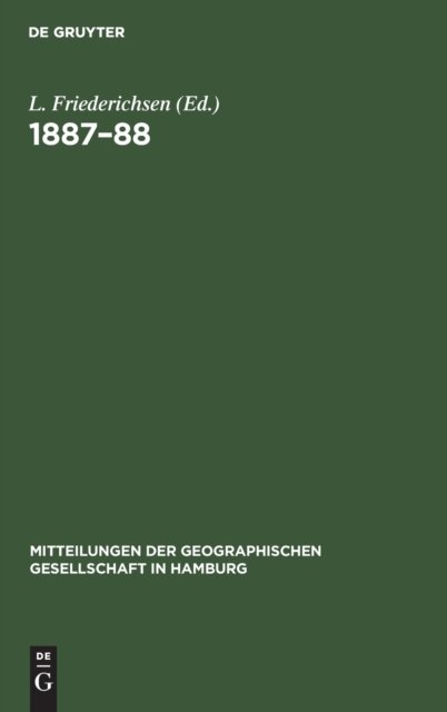 Mitteilungen der Geographischen Gesellschaft in Hamburg 1887–88