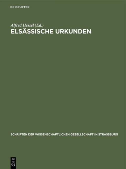 Elsassische Urkunden