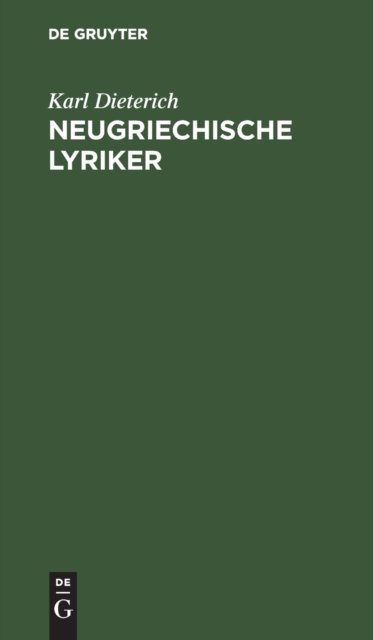 Neugriechische Lyriker