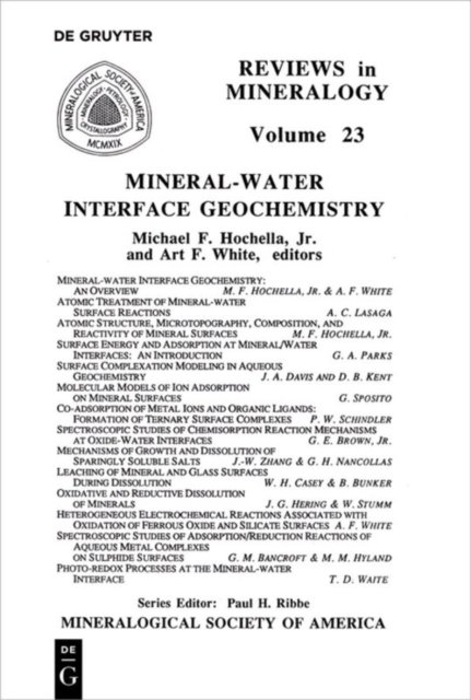 Mineral-water Interface Geochemistry