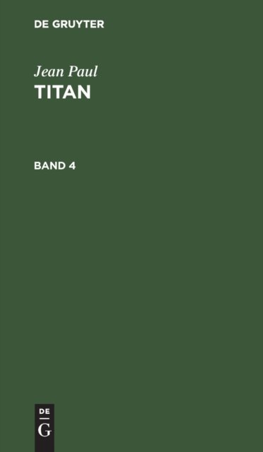 Jean Paul: Titan. Band 4