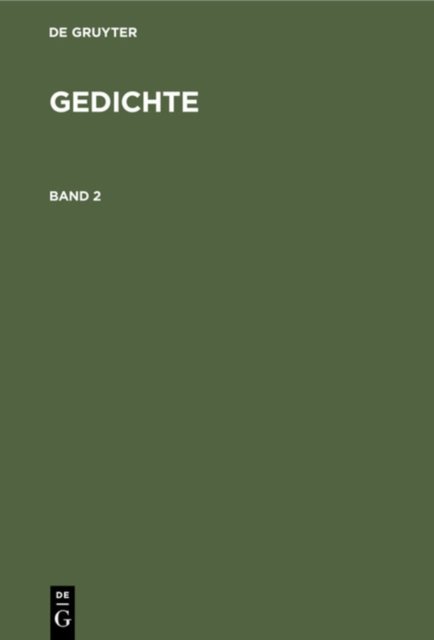 Gedichte. Band 2