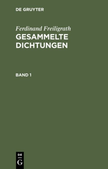 Gesammelte Dichtungen. Band 1