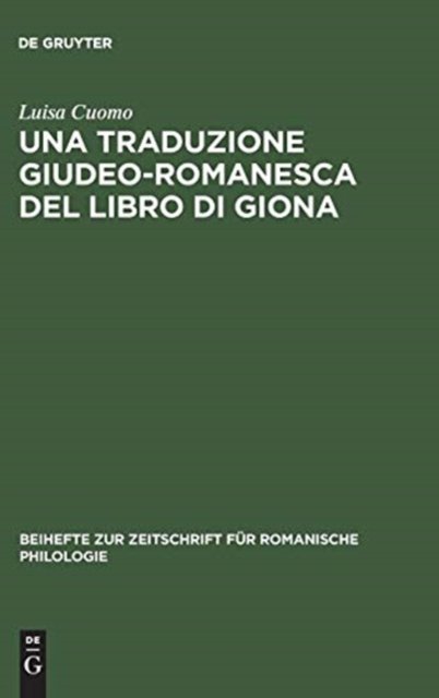 Una Traduzione Giudeo-Romanesca del Libro Di Giona