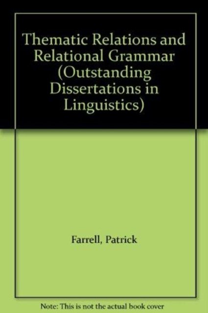 Thematic Relations and Relational Grammar