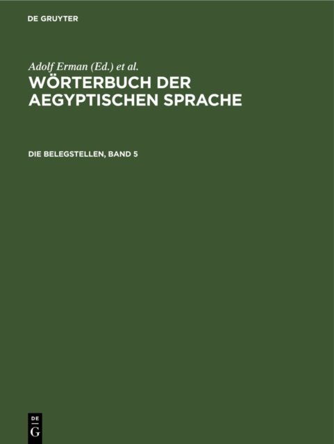 Belegstellen, Band 5