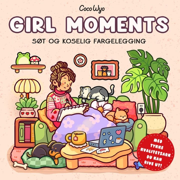 Girl moments - søt og koselig fargelegging